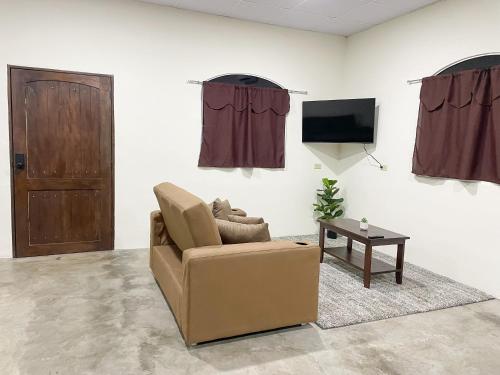 Χώρος καθιστικού στο Tres Cielos Cabañas