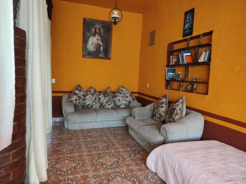 Χώρος καθιστικού στο Shambala SPA Medicinal y Retiros