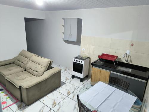 Kuchyň nebo kuchyňský kout v ubytování Apartamentos Rio Parana