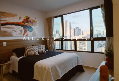 Katil atau katil-katil dalam bilik di Flat Luxo Boa Viagem Allure 1305