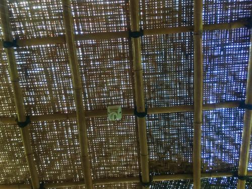 a ceiling with a bunch of lights on it at AlBambu in Gili Air