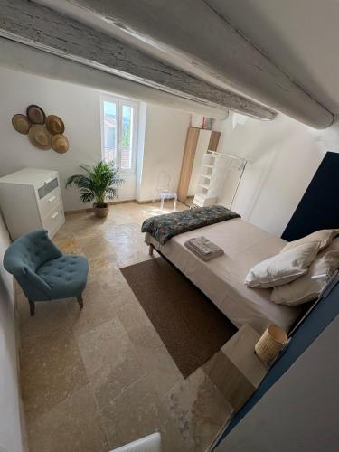 Χώρος καθιστικού στο Charmante maisonnette de village avec sauna