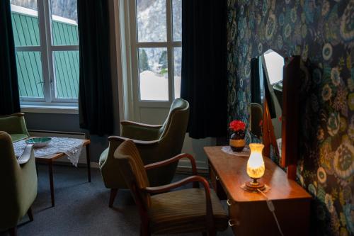 Χώρος καθιστικού στο Akrafjorden Nature B&B AS