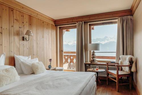 Postel nebo postele na pokoji v ubytování Le Chalet Hôtel Cordon Adults Only