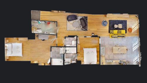 Cette chambre comprend : dans l'établissement Le Pignon 2 chambres 2 salle de bain, à Strasbourg