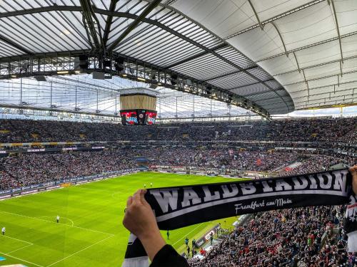 a crowd of people at a soccer stadium at Crowne Plaza Frankfurt Congress Hotel by IHG in Frankfurt/Main