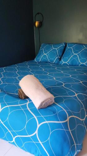 - un lit avec un oreiller blanc dans l'établissement Studio Cosy centre Toulouse, à Toulouse