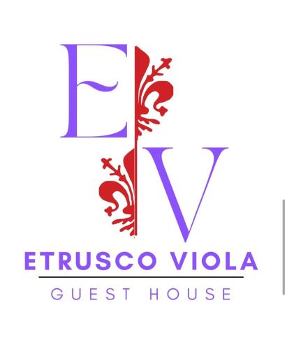 a logo for a guest house at Etrusco Viola - Appartamento "Giglio Viola" in Bagno a Ripoli