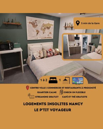 Le Petit Voyageur 5 min de la Gare & Nancy Thermal Logements Insolites Nancy