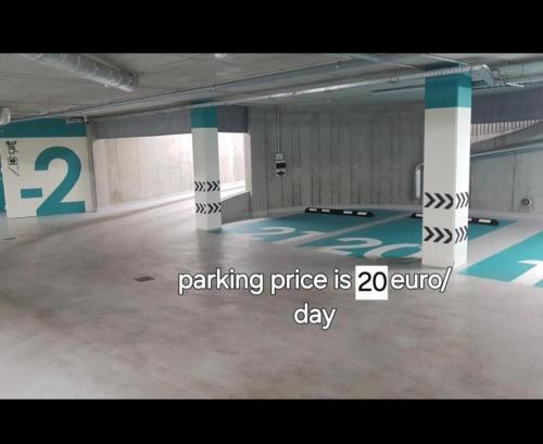 a room with a parking price is pound day at HaPPy Inn Emporia, Self chek-in, Parking in the underground garage in Vilnius