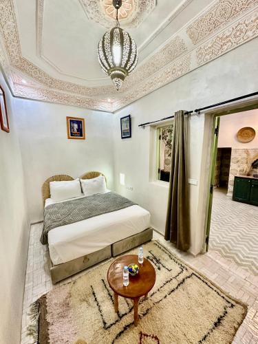 Cama o camas de una habitación en Riad Green Vines