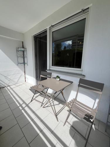 Balkón nebo terasa v ubytování Gemütliches Apartment AllgäuSchatz in Kempten in zentraler Lage