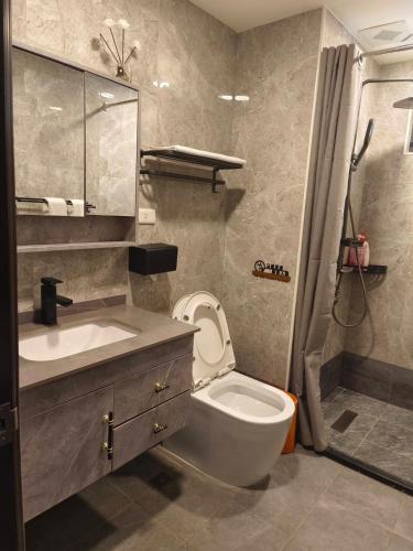Koupelna v ubytování Jing Cheng Homestay