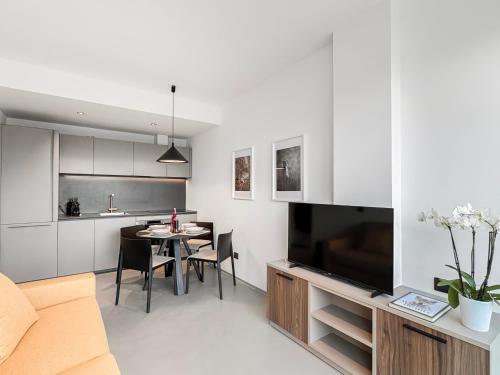 TV a/nebo společenská místnost v ubytování My Lux Palace - Free parking, AC e WiFi