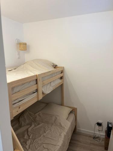 a bedroom with a bunk bed in a room at Confort et évasion à l'Almanarre in Hyères