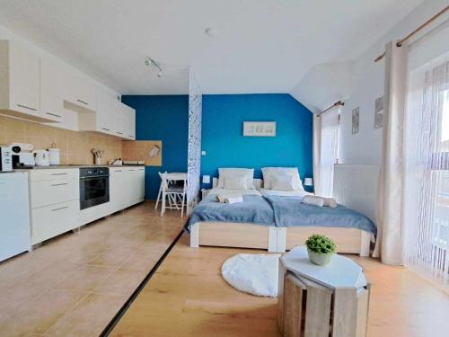 Kuchyň nebo kuchyňský kout v ubytování Mini Apartman