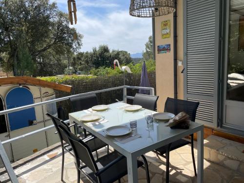Μπαλκόνι ή βεράντα στο mobile home dans un coin de paradis