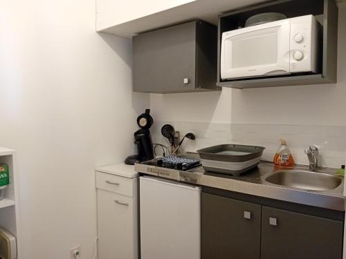 Kuchyň nebo kuchyňský kout v ubytování FORUM 134, 36 m2 en plein centre ville