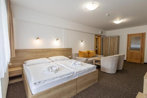 Postel nebo postele na pokoji v ubytování Hotel Toliar