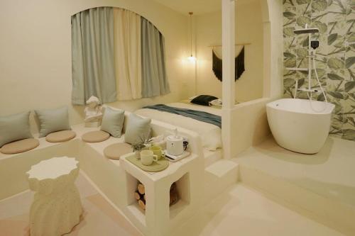 Ένα μπάνιο στο Shantou Qijian Homestay