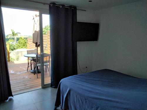 Postel nebo postele na pokoji v ubytování chambre vanille