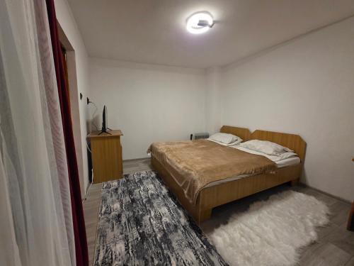 a bedroom with a bed in a room at Casa SARYL PARC in Tîrgu Ocna