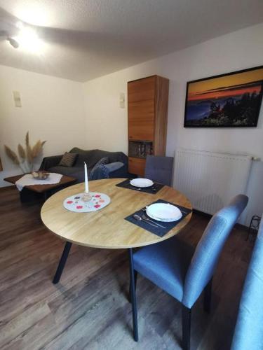 Χώρος καθιστικού στο Ferienwohnung Im Eichenbleek