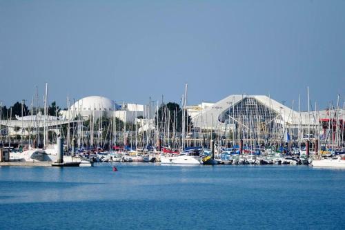 a group of boats docked in a marina at Grande maison BREST in Brest