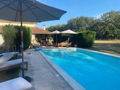 Country home with pool and garage