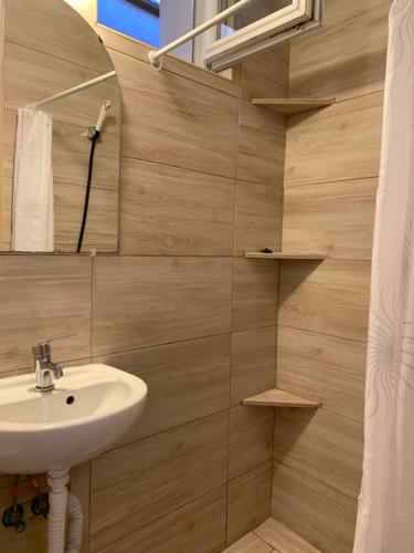 Phòng tắm tại Bike apartman