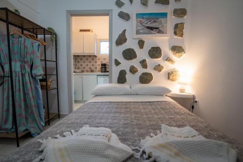Ένα ή περισσότερα κρεβάτια σε δωμάτιο στο Azzurro Naxos, Azzurro I - Azzurro II - Azzurro III