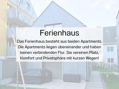 a sign in front of a building at Ferienhausträume-Bodensee Bergstrassen Apartments in Kreuzlingen