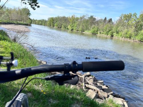 Blick auf einen Fluss in der Nähe der Ferienwohnung