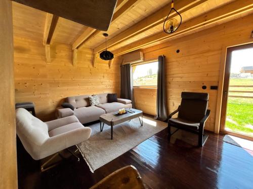 a living room with a couch and a chair at Portes du Soleil - Zabljak in Žabljak