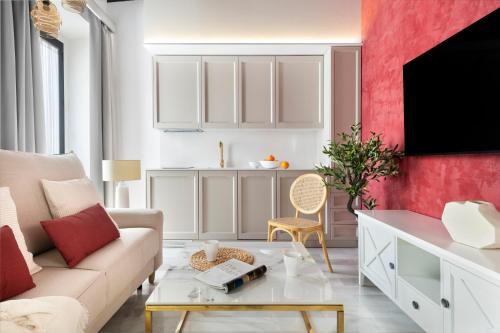 Μια τηλεόραση ή/και κέντρο ψυχαγωγίας στο Casa Palacio Moratín by Magno Apartments