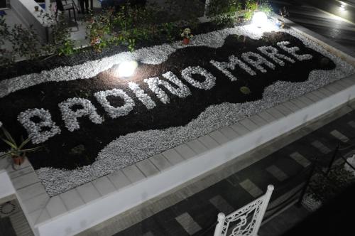 an overhead view of a sign with the word gardening at Badinomare in Terracina