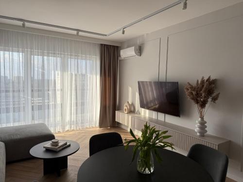 Apartament Lux Plaza Tower II 11 piętro darmowy parking podziemny targi