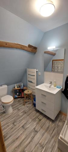 Koupelna v ubytování Gîte de charme au coeur du Marais-Vernier