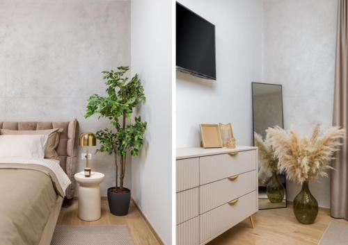 Ένα ή περισσότερα κρεβάτια σε δωμάτιο στο Lux Apartment Liburni - NEW