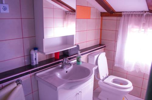 Koupelna v ubytování Rooms Hunter