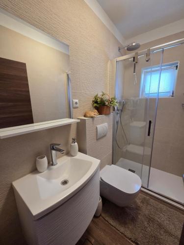 Koupelna v ubytování Apartments & Rooms Nensi