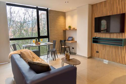 Kuchyň nebo kuchyňský kout v ubytování Cozy Stadio Suite Rosa Negra Retreat