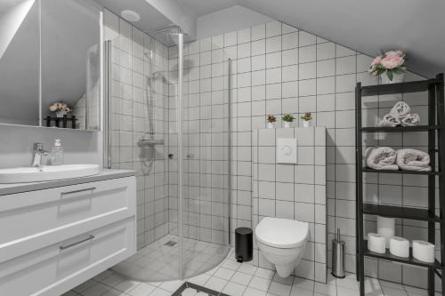 Koupelna v ubytování 2BR Apartment in the Heart of Selfoss