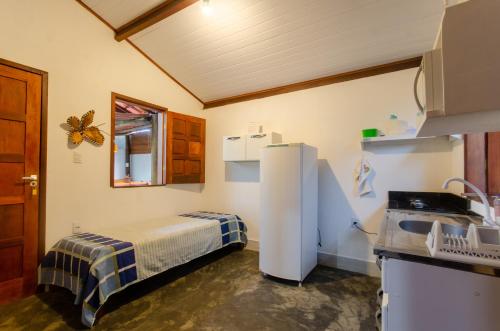 Dapur atau dapur kecil di Pousada O Rancho Alegre