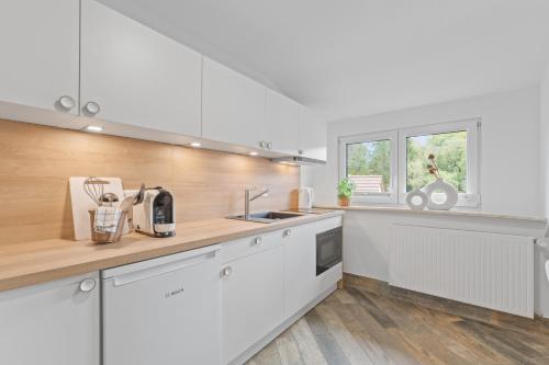 Dapur atau dapur kecil di Apartmenthaus RICLS