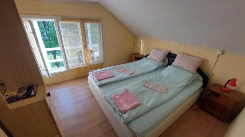 Postel nebo postele na pokoji v ubytování Vikendica Vidikovac na Zavojskom jezeru