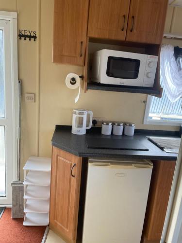 Kuchyň nebo kuchyňský kout v ubytování Jos caravan