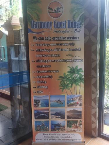 Certificado, premio, señal o documento que está expuesto en Harmony Guest House