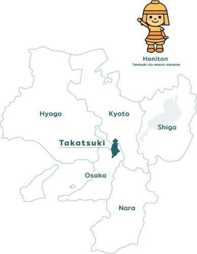 an outline map of tajikistan with mosques at A cozy home between Osaka and Kyoto -UNiCO- in Takatuki