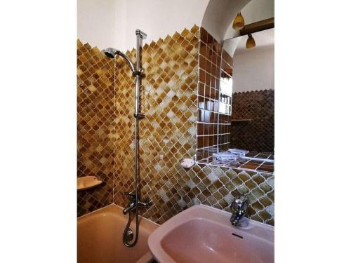 une salle de bain avec une baignoire, un lavabo et une douche dans l'établissement Villa in La Croix Valmer with Wifi, à La Croix-Valmer